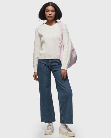 Pleteni pulover Samsoe Samsoe Samsøe & Samsøe SARAILA V-Neck Sweater Bela | F24100055-SOLITARY-STAR, 3