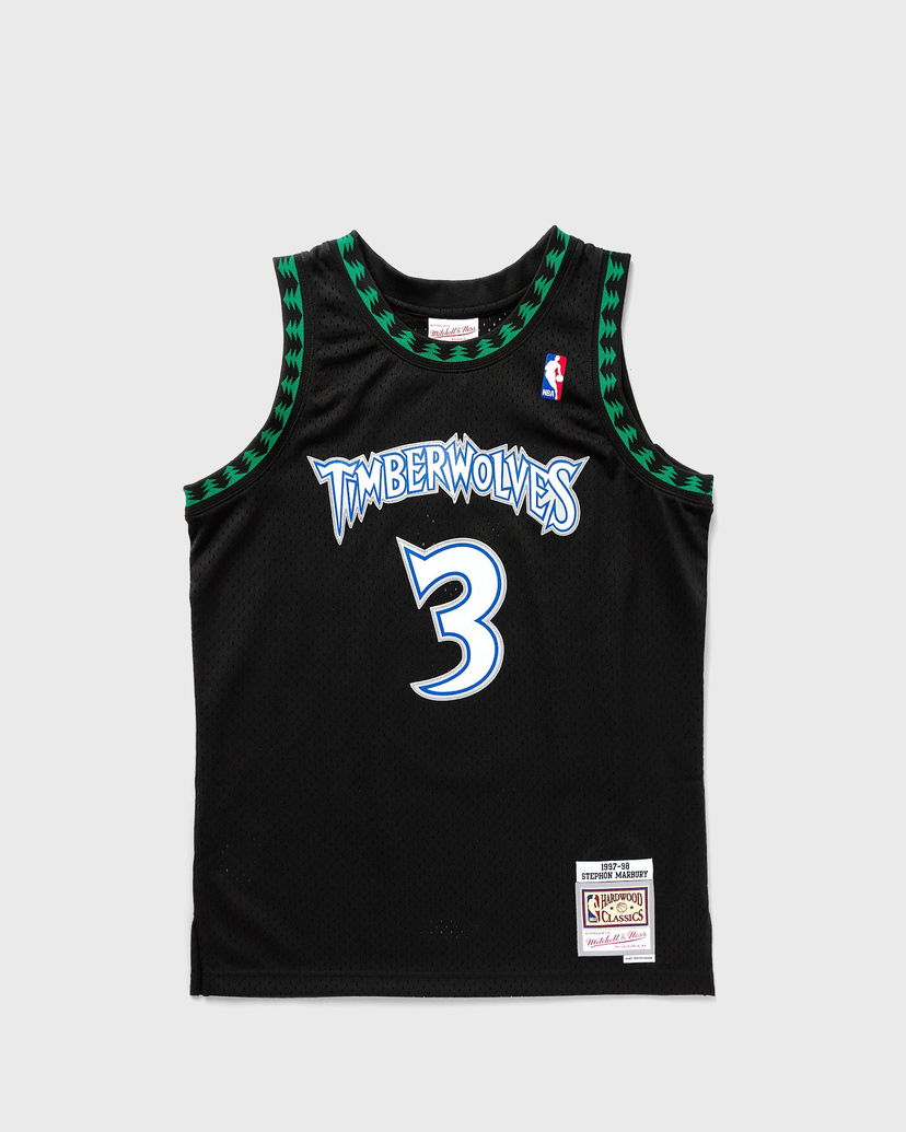Dres Mitchell & Ness NBA Swingman Jersey Minnesota Timberwolves Alternate 1997-98 Stephon Marbury #3 Črna | SMJYGS18393-MTIBLCK97SMB