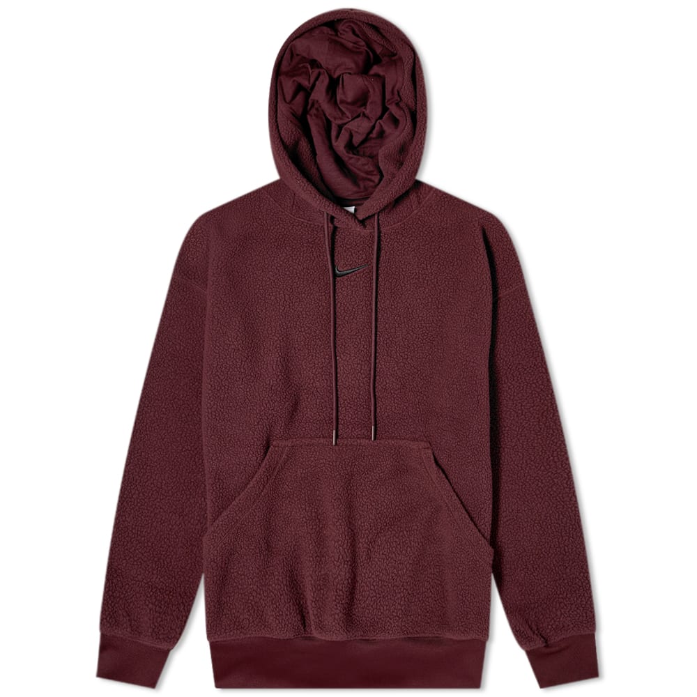 Pulover Nike Plush Pullover Hoody Bordo | DQ6840-652, 0
