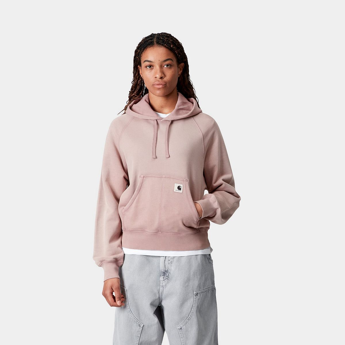 Pulover Carhartt WIP Hooded Hudson Sweatshirt Roza | I035137_8, 0