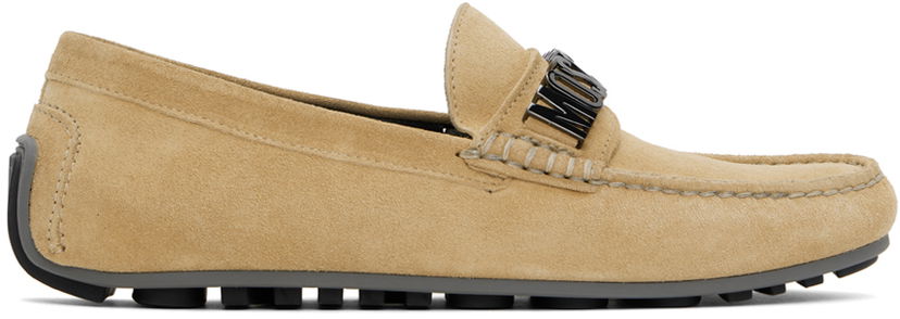 Oblačila Moschino Moschino Suede Driver Loafers Bež | MB10020G1I GF0