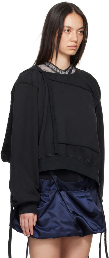 Pulover Ottolinger Ottolinger Deconstructed Hoodie Črna | 1150203921, 1