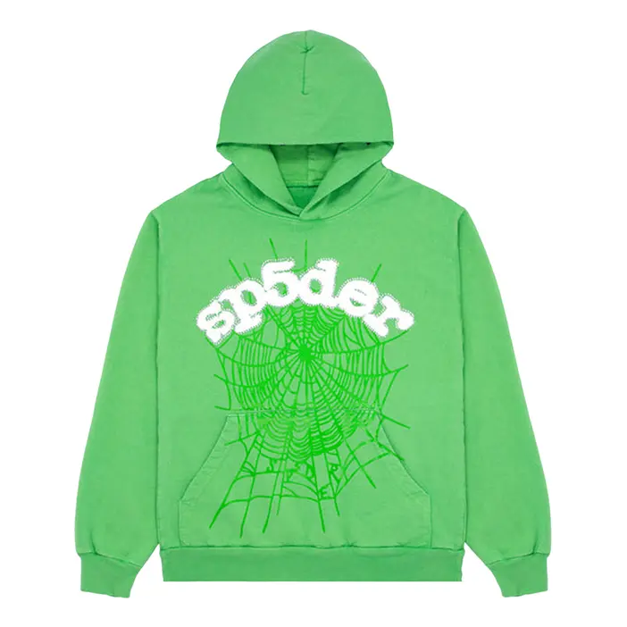 Pulover Sp5der Sp5der Web Hoodie Zelena | SP5-8D-WEB-SLG, 0
