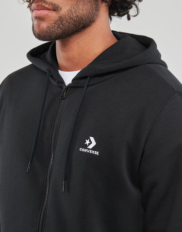 Pulover Converse GO-TO EMBROIDERED STAR CHEVRON FULL-ZIP HOODIE Črna | 10024511-A01, 4