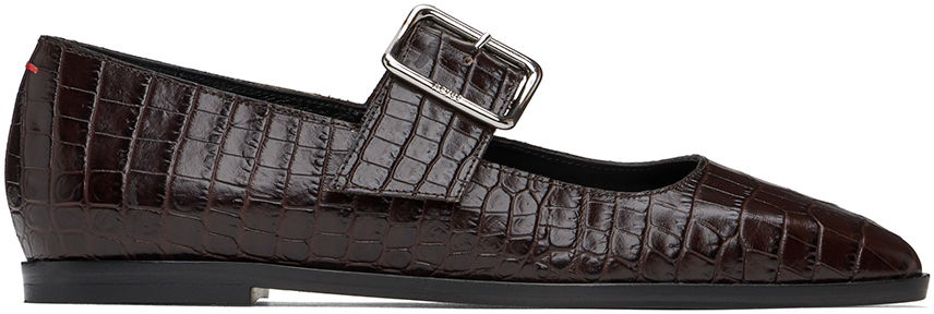 Nega čevljev Aeyde Aeyde Sunny Buckle Ballerina Flats Rjava | A11-FL-GRZS15FL127-FW24-953-065, 0