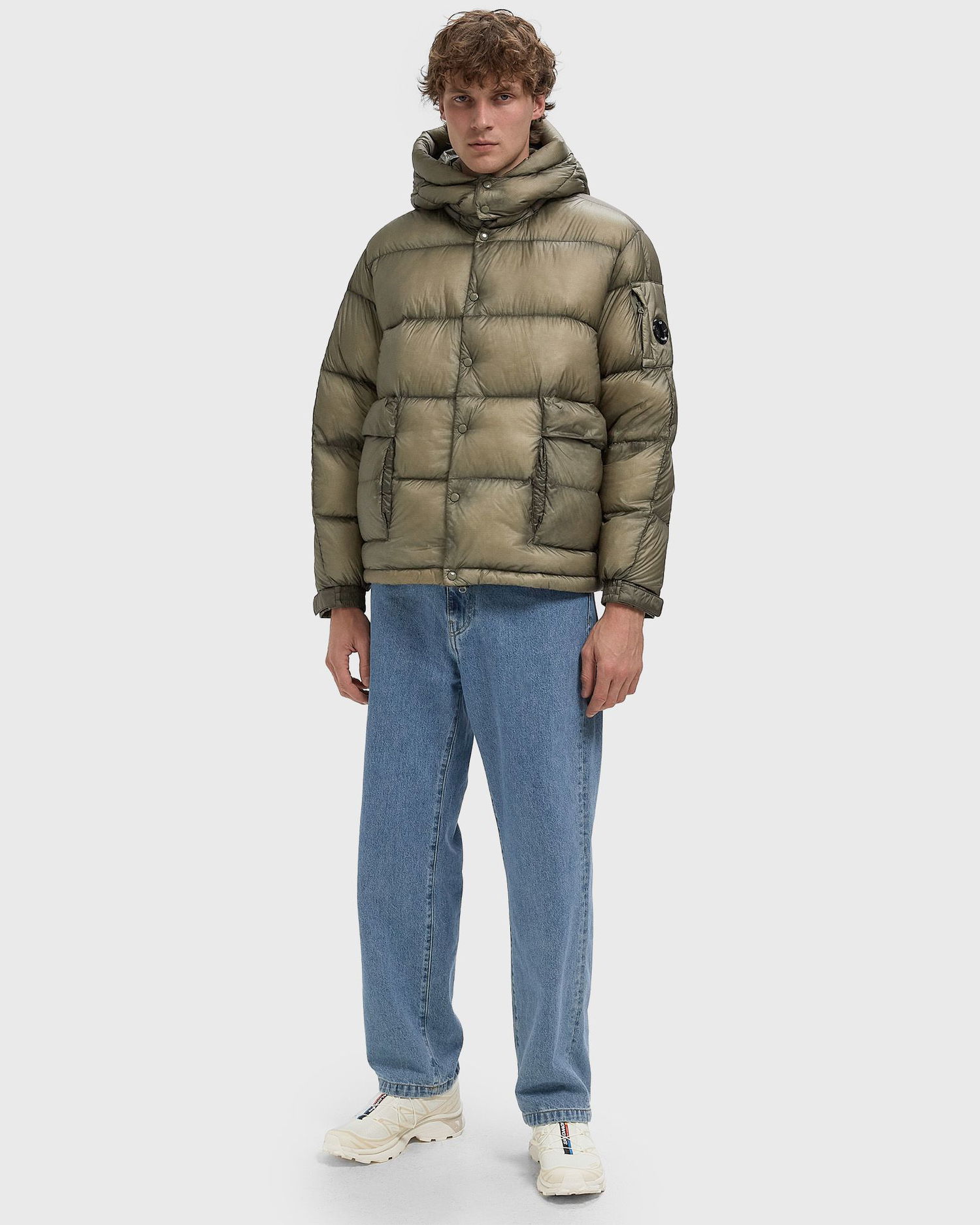 Puhovka C.P. Company Hooded Puffer Jacket Zelena | 19CMOW191A110416A-356, 1