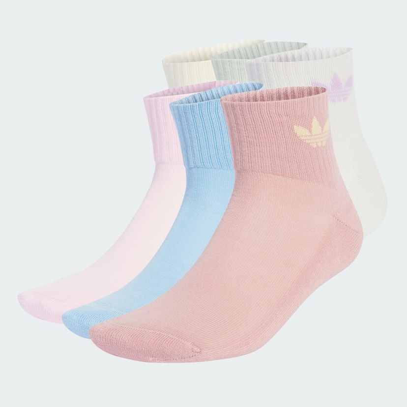 Nogavice adidas Performance Mid Ankle Socks - 6 Pairs Roza | JV8602