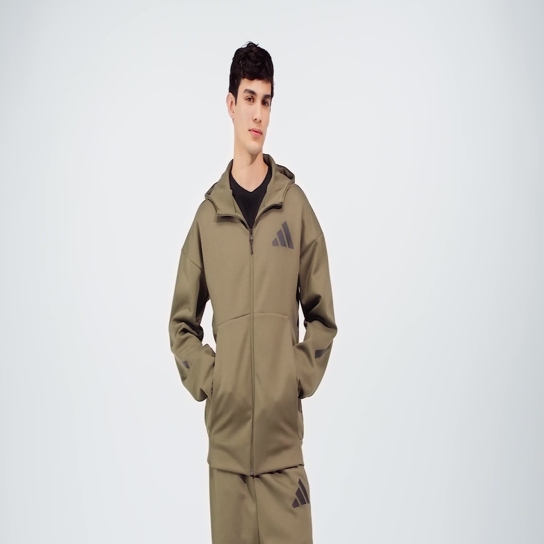 Pulover adidas Performance Z.N.E. Full-Zip Hooded Track Jacket Zelena | JD2910, 1