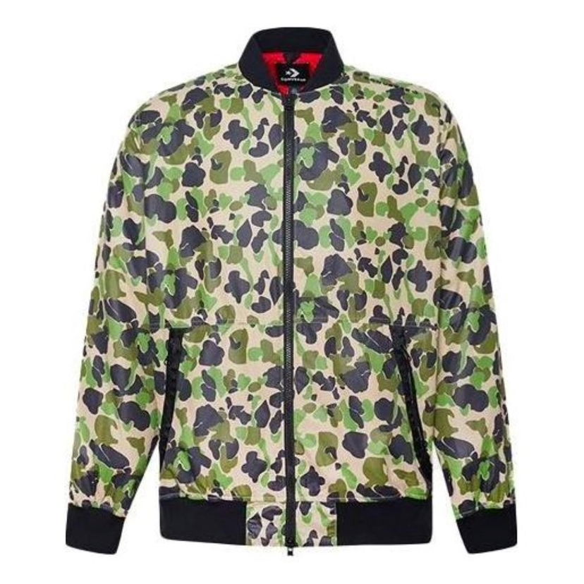 Bomber jakna Converse Printed Utility Bomber Jacket Zelena | 10019474-A01