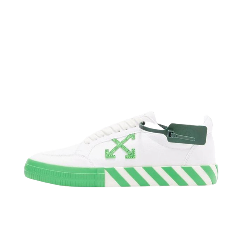 Superge in čevlji Off-White Vulc Low White Fluo Green Zelena | OMIA085S22FAB0010155