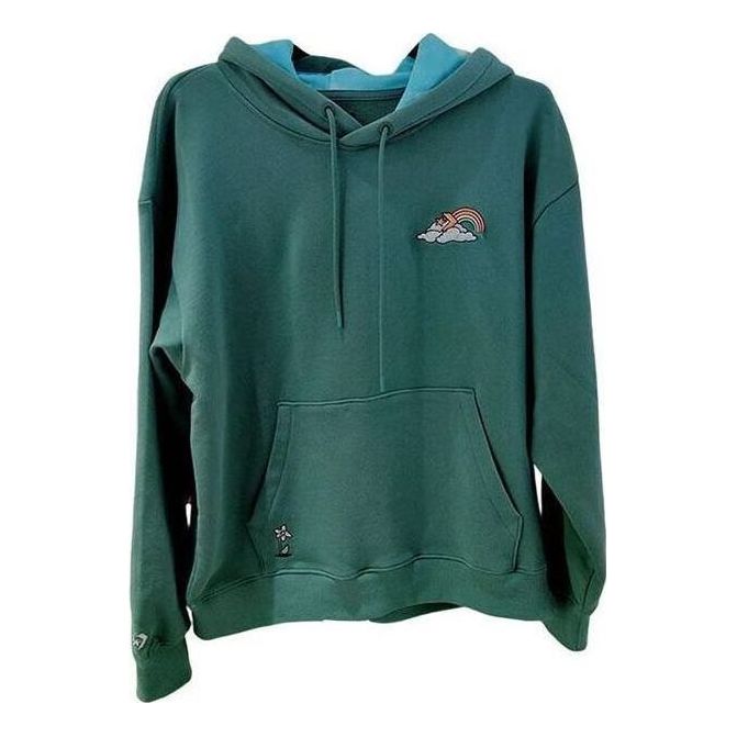 Pulover Converse Rainbow Cloud Graphic Pullover Hoodie Zelena | 10025518-A02