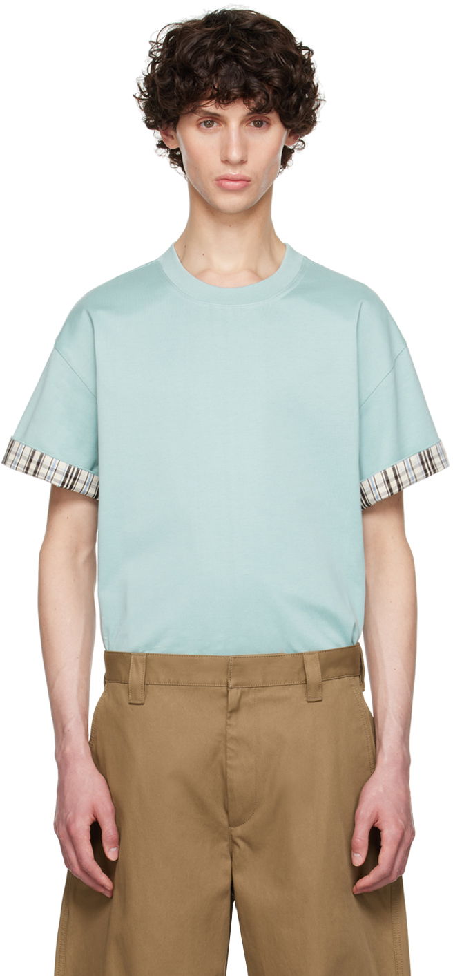 Majica Bottega Veneta Double Layer T-Shirt Modra | 754683 V4KV0 3012