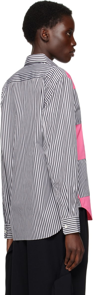 Srajce Comme des Garçons Comme des Garçons Homme Plus Broad Stripe and Solid Panel Shirt Roza | PO-B002-051, 2