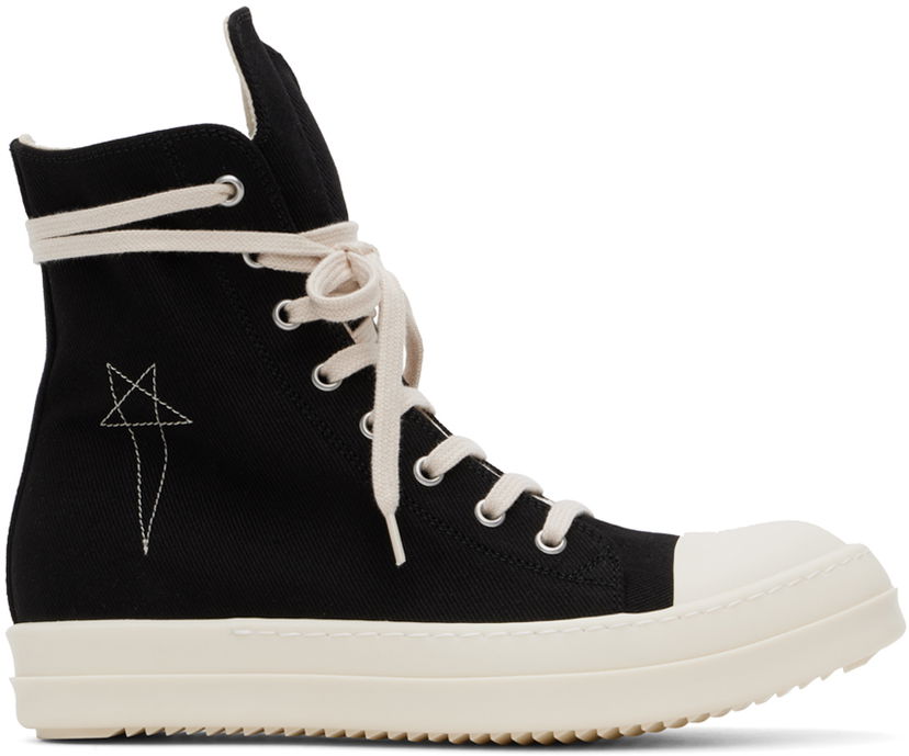 Oblačila Rick Owens DRKSHDW Black Porterville Sneaks Sneakers Črna | DU02D2800 DOEM9
