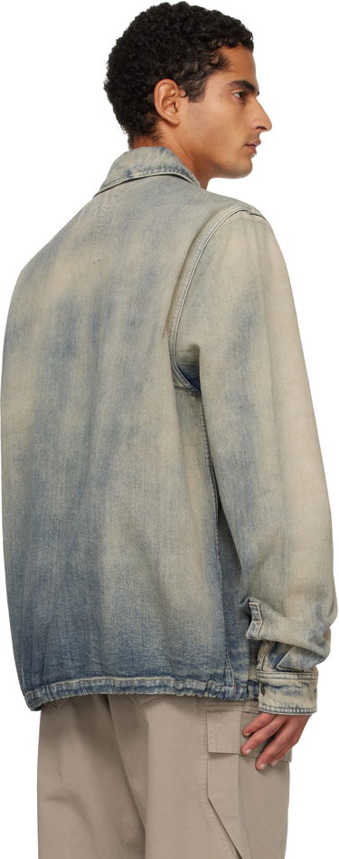 Jakna Rick Owens DRKSHDW Concordians Concealed Zipfront Denim Jacket Modra | DU02E7775 DMP, 2