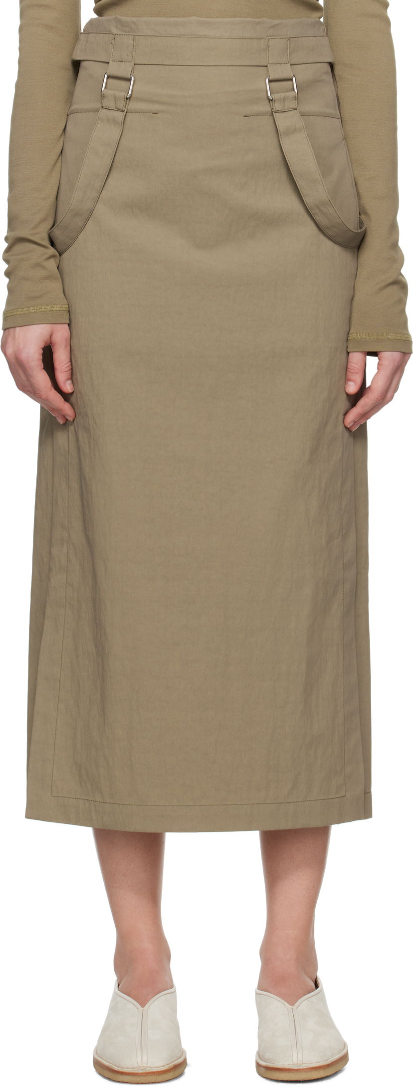 Krila LEMAIRE Lemaire Straps Midi Skirt Rjava | SK1036 LF1228