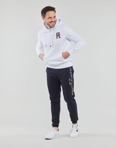 Pulover Tommy Hilfiger ESSENTIAL MONOGRAM HOODIE Bela | MW0MW28677-YBR, 2