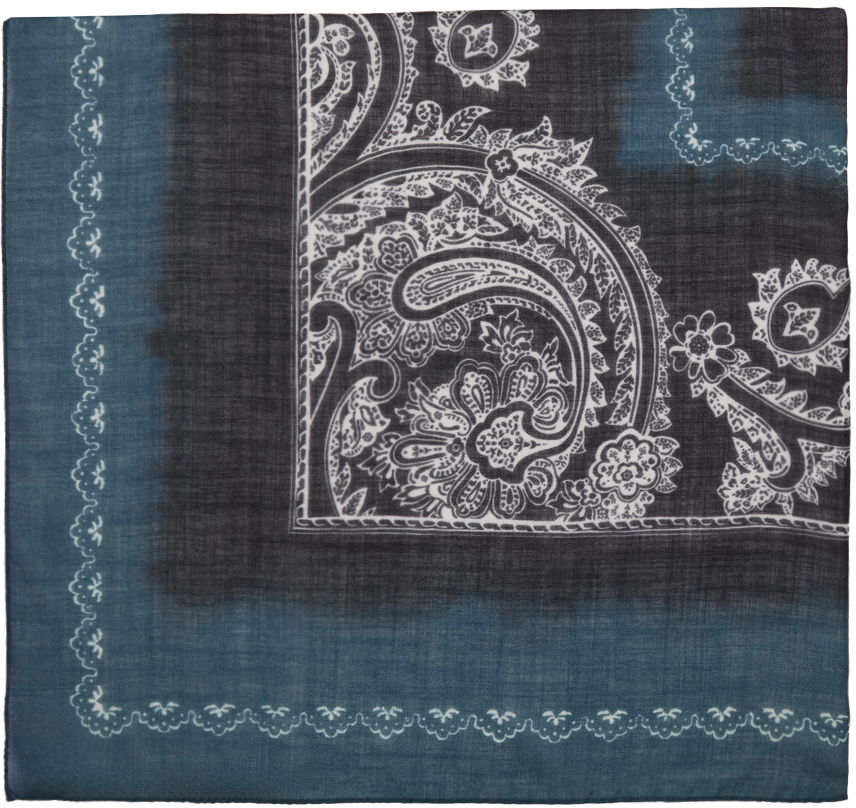 Šala Acne Studios Printed Scarf Mornarica | CA0266-, 1