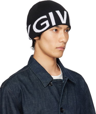 Beanie Givenchy Givenchy Jacquard Beanie Črna | 710003973001-U7925, 1