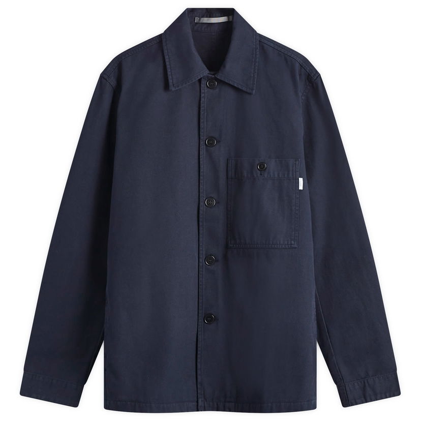 Srajce NORSE PROJECTS Twill Overshirt Modra | N50-0260-7004
