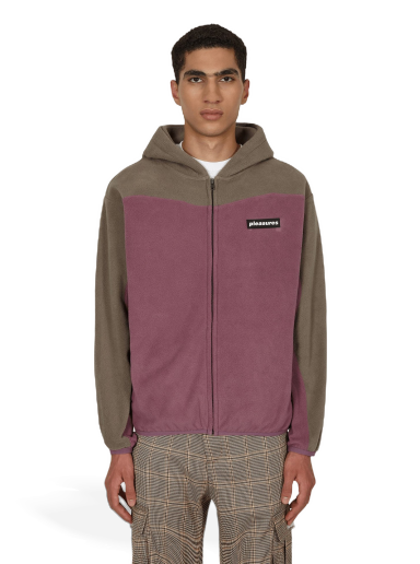 Pulover Pleasures Whiskey Zip Hoodie Bordo | P22F032 MAUVE
