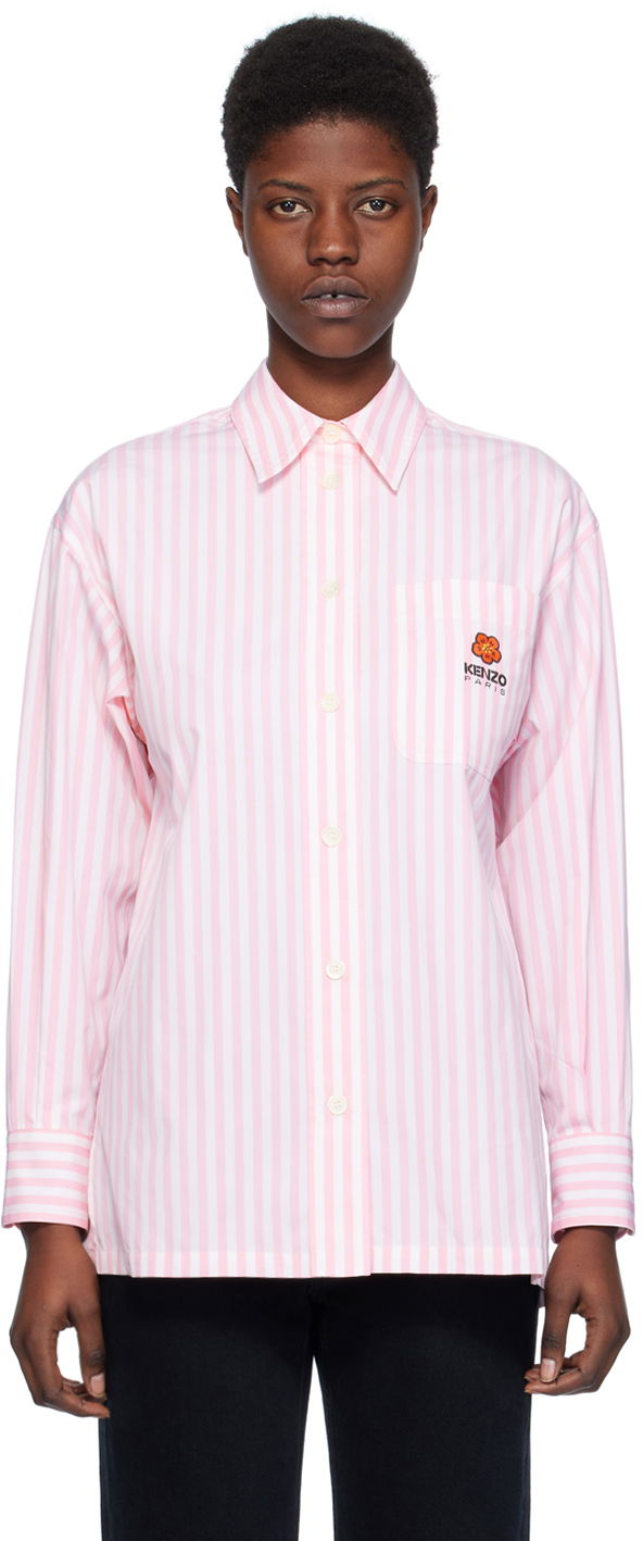 Srajce KENZO Paris Boke Flower Crest Shirt Roza | FE52CH0919LM