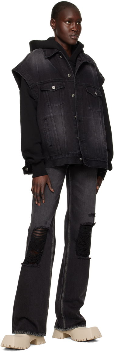 Telovnik We11done We11done Horror Movie Sleeveless Denim Jacket Črna | WD-DV3-22-384-U-BK, 3