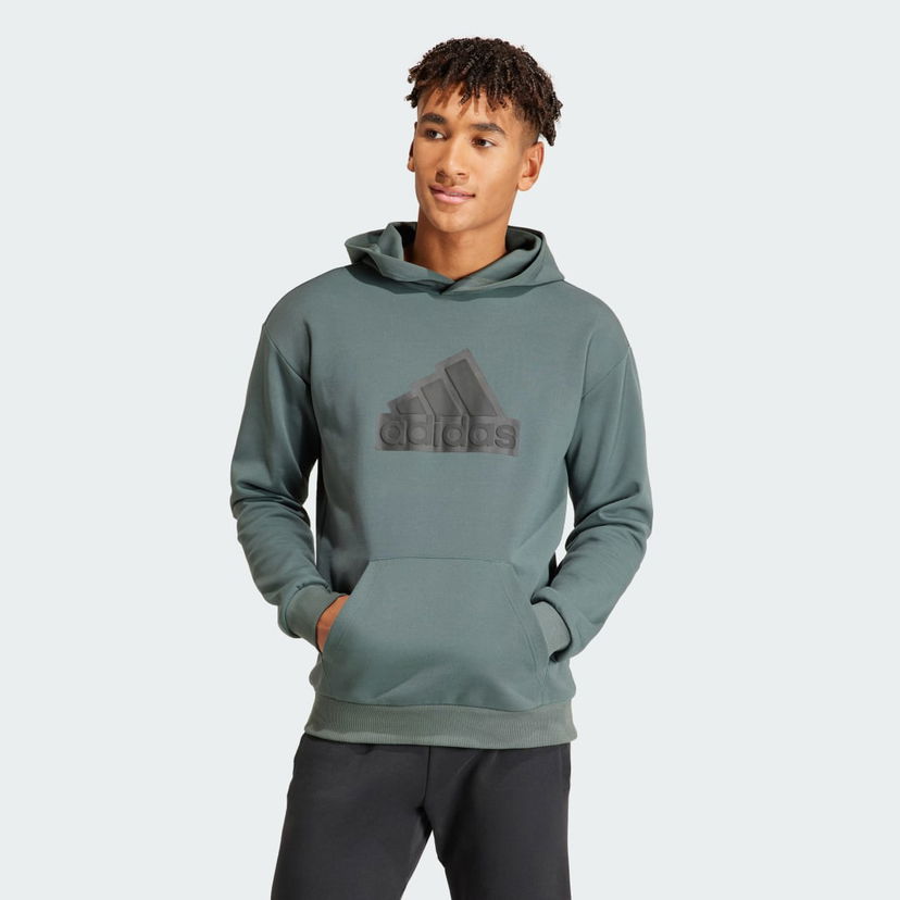 Pulover adidas Performance Future Icons Badge of Sport Hoodie Zelena | IN3324