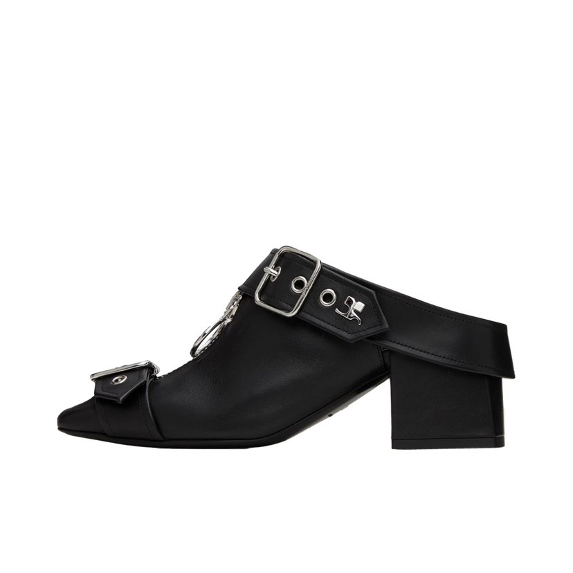 Superge in čevlji Courrèges Leather Mules With Buckle Črna | 124SCS096CV0027