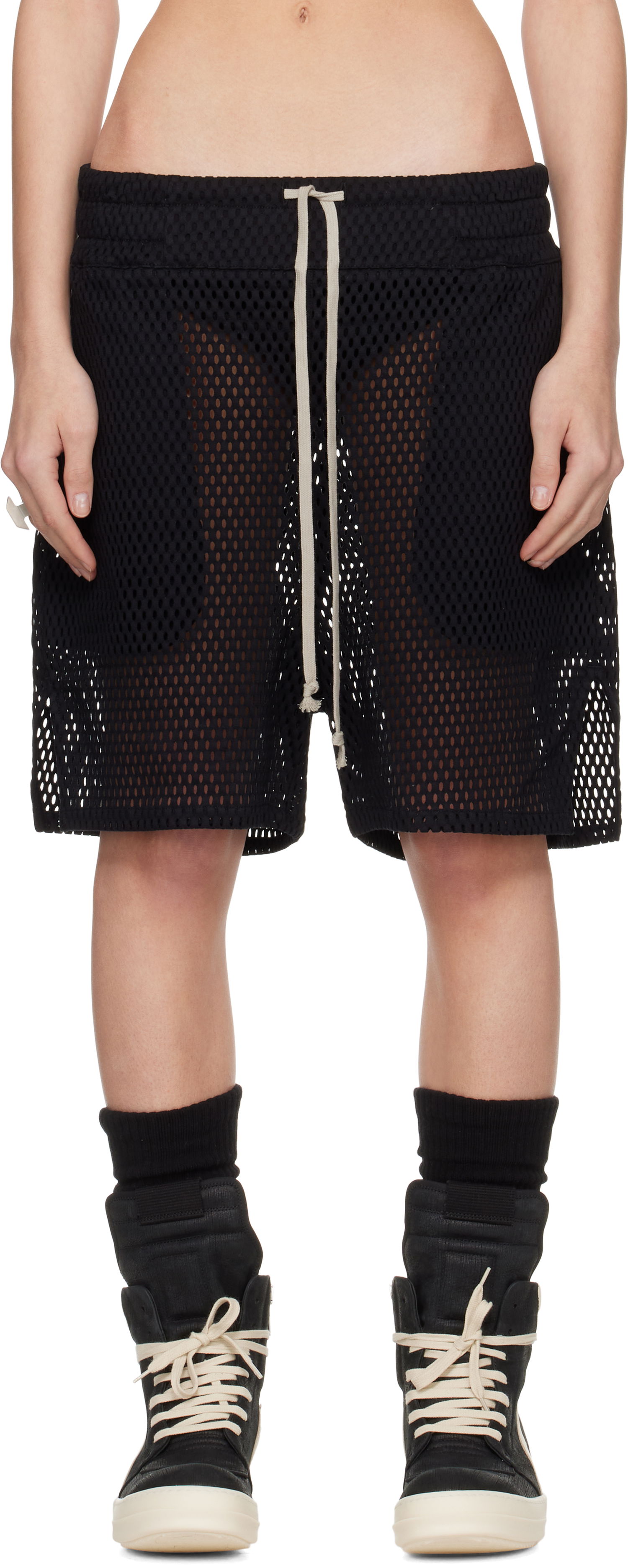 Kratke hlače Rick Owens Rick Owens Champion Edition Mesh Shorts Črna | CW01E1682 CHONET, 0