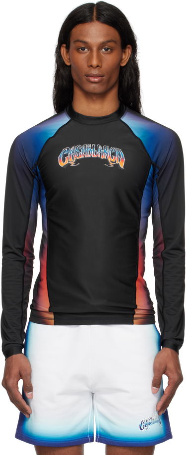 Majica Casablanca Casablanca Gradient Rashguard Črna | MS25-SWM-040-01, 0