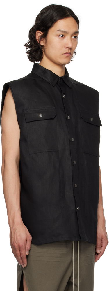 Telovnik Rick Owens Rick Owens Hollywood Jumbo Sleeveless Overshirt Črna | RR01E5708 TWL, 1