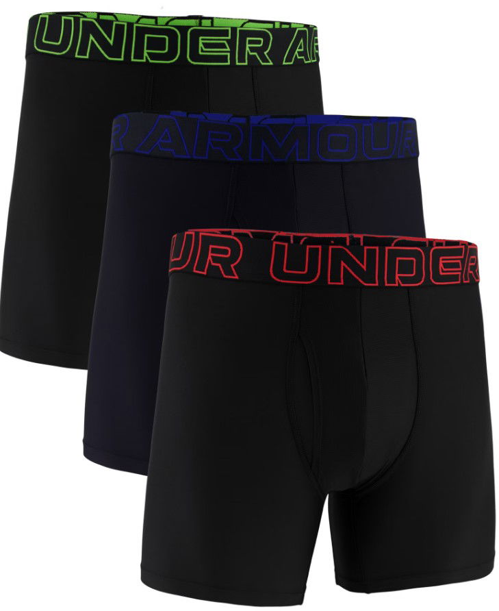 Boksarice Under Armour Performance Tech 6" Boxer Briefs - 3 Pack Črna | 1383878-005