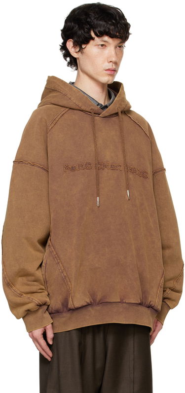 Pulover Feng Chen Wang Feng Chen Wang Washed Hoodie Rjava | FUF18HD04, 1