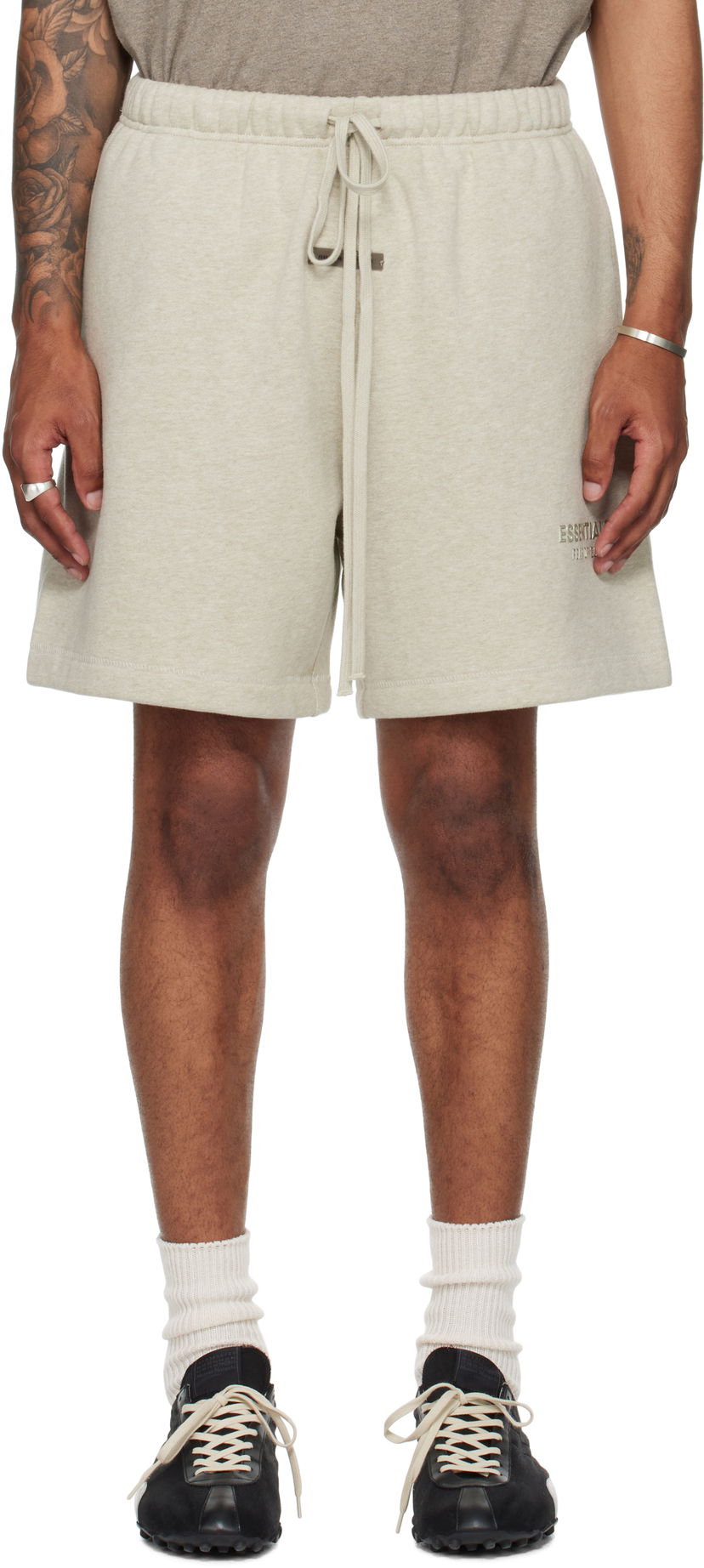 Kratke hlače Fear of God Fear of God ESSENTIALS Fleece Soccer Shorts Bež | 160SP252002F