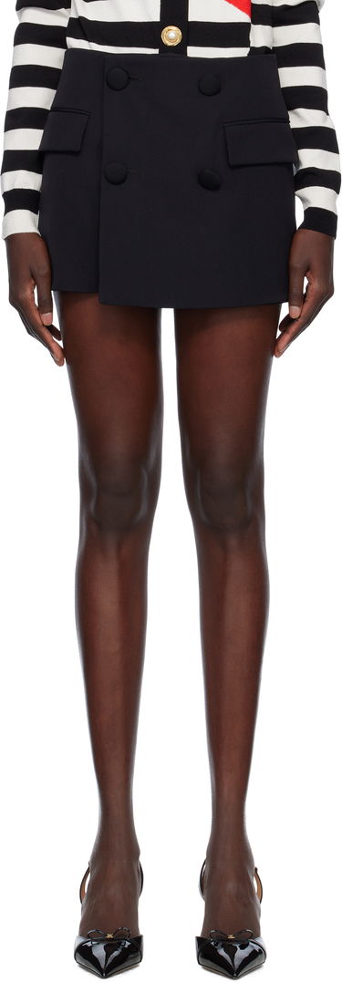 Krila Balmain Balmain Buttoned Four Pocket Skort Črna | EF0PA430WC09, 0